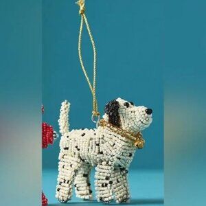 NWT ANTHROPOLOGIE Beaded Dog Ornament Dalmatian